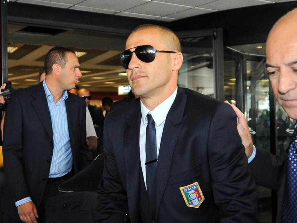 Favio Cannavaro a su llegada a Italia