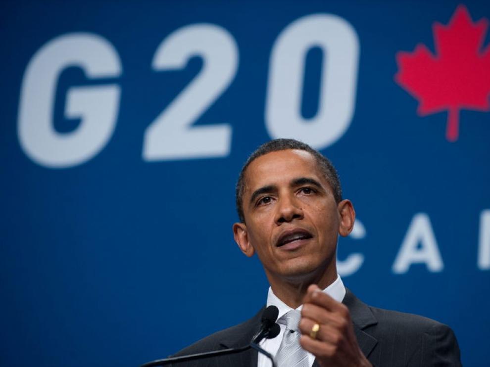 Obama durante la cumbre del G-20