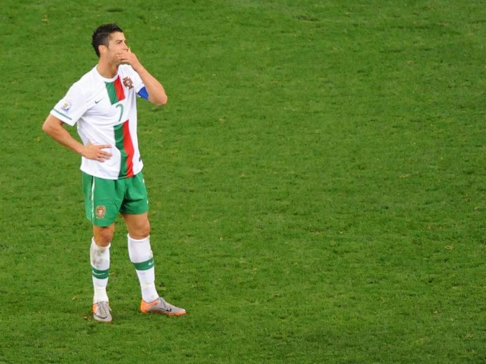 Cristiano Ronaldo, en el partido contra España