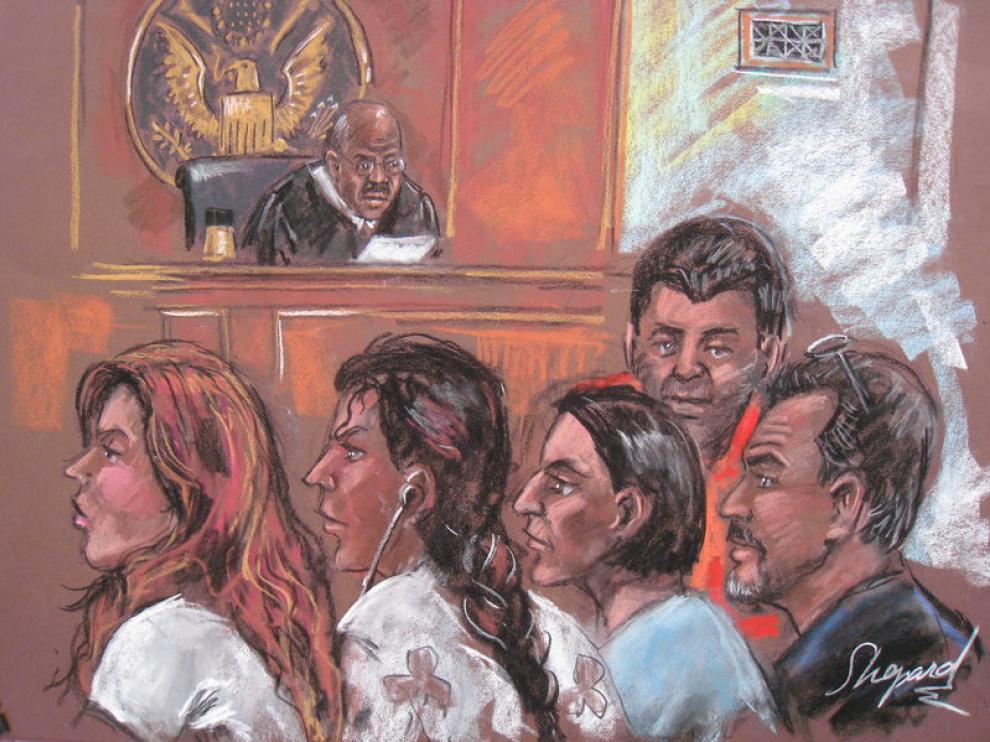 Un retrato de los acusados en el juzgado