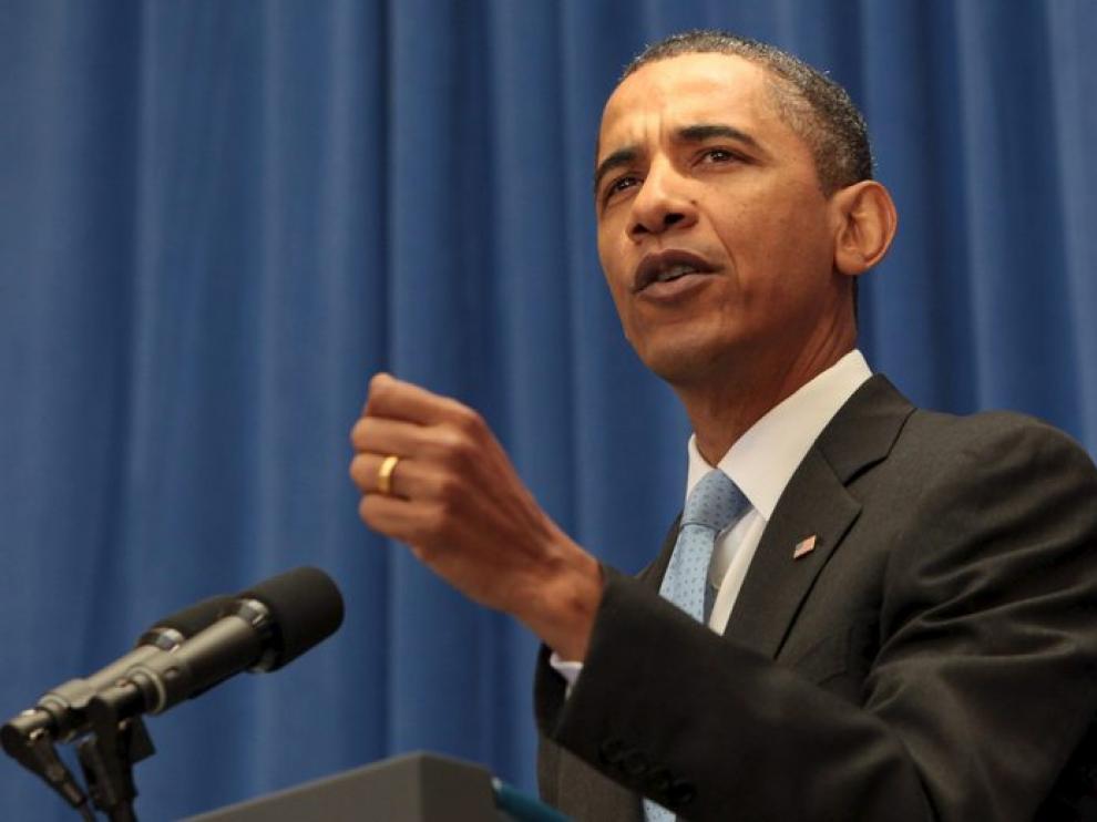 Obama, en un momento de su alocución.