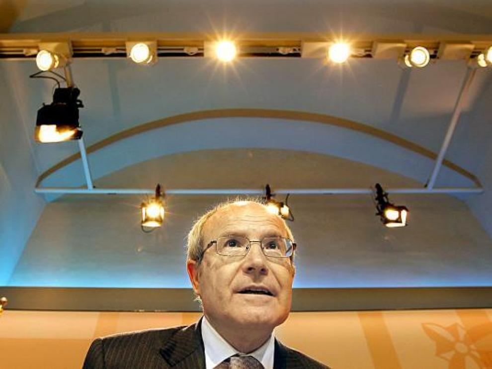 José Montilla, presidente de la Generalitat, en una rueda de prensa el pasado mes de abril.
