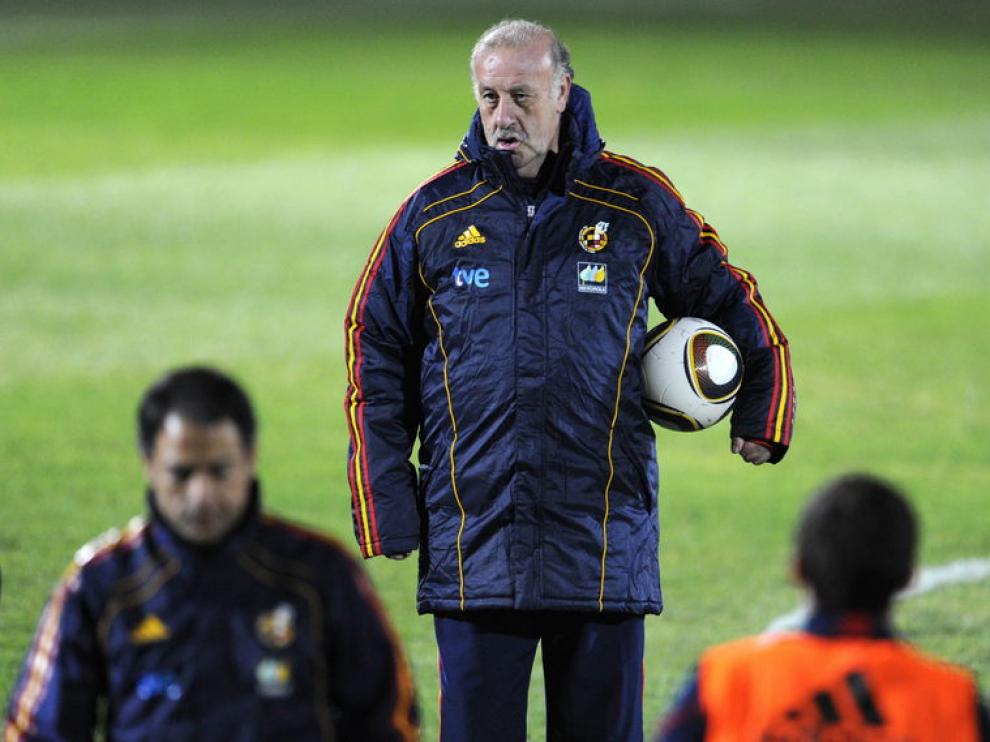 Vicente del Bosque, en la sesión de esta tarde