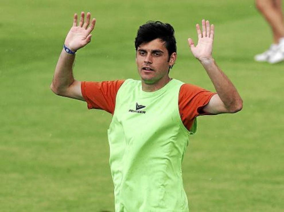 Chechu Dorado, durante un entrenamiento de la pasada temporada.