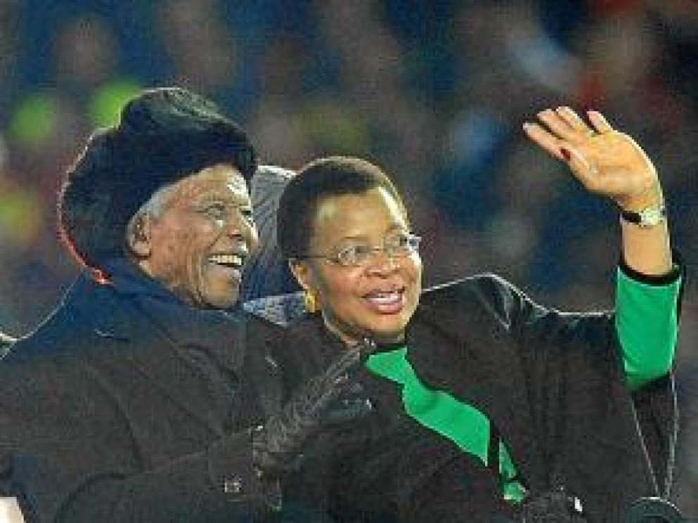 Mandela, durante el mundial