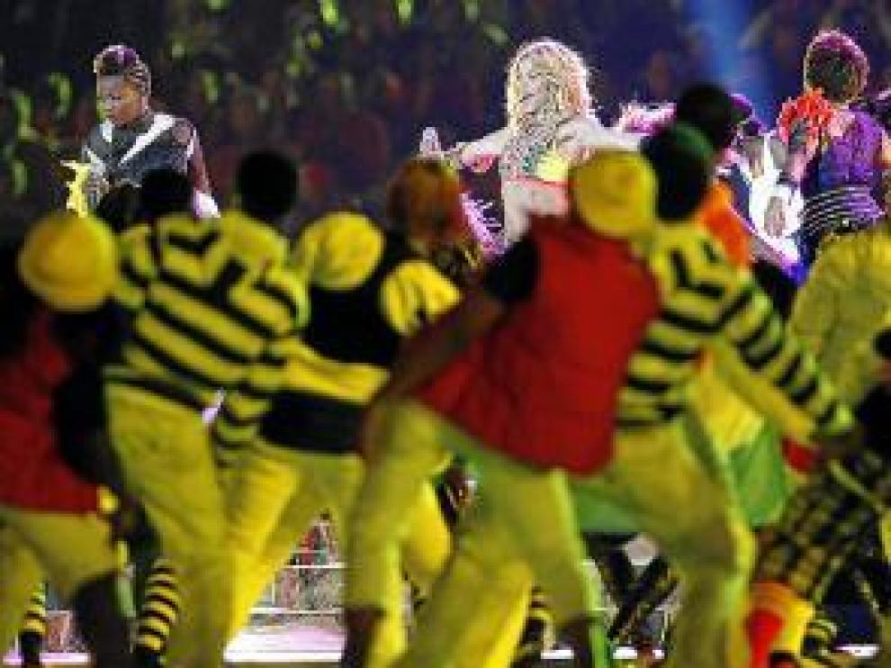 Shakira, durante su actuación.