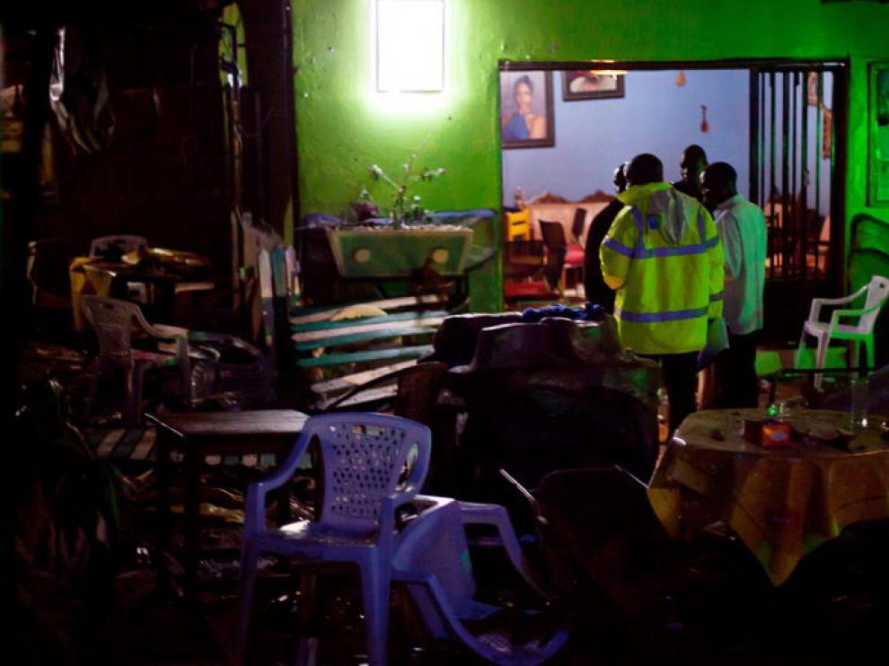 Escenario de una de las explosiones en Kampala