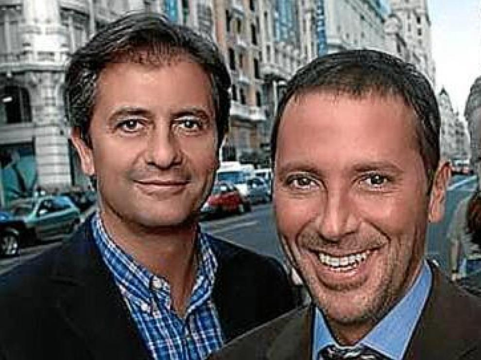 Manolo Lama, Paco González y Pepe Domingo Castaño, cuando eran compañeros en la Cadena SER.