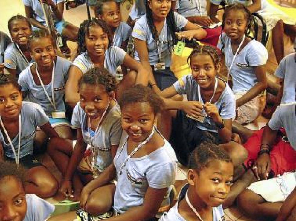 Algunas de las integrantes del coro Malagasy Gospel.