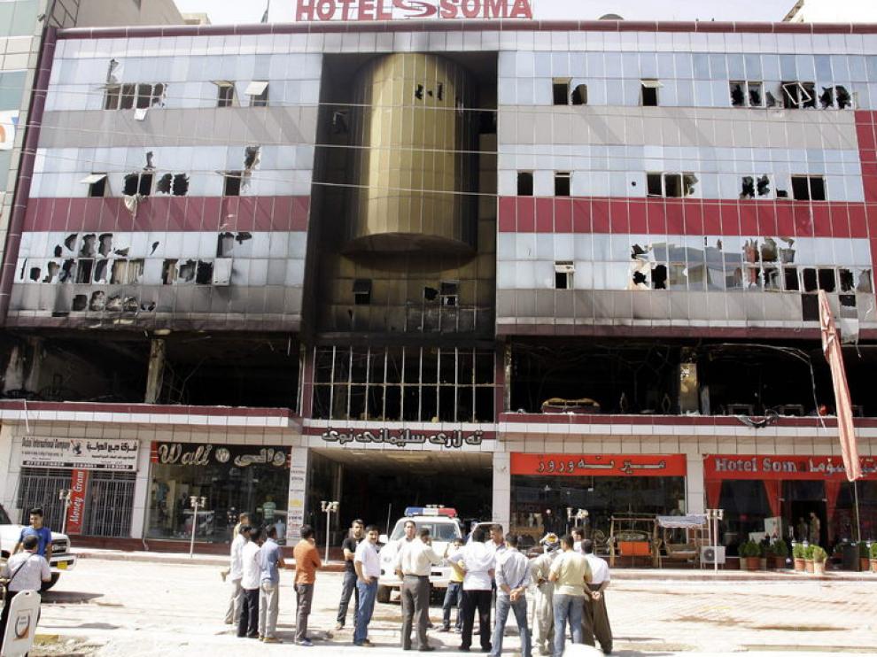 Estado en el que quedó el Hotel Soma.