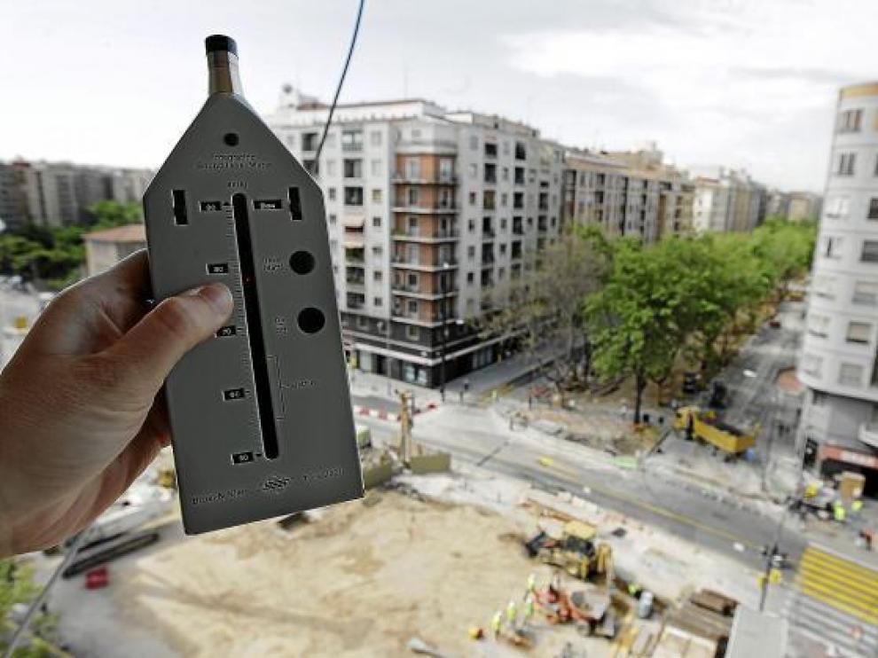 El ruido de las obras nocturnas de la estación de Goya casi duplica el nivel permitido por ley