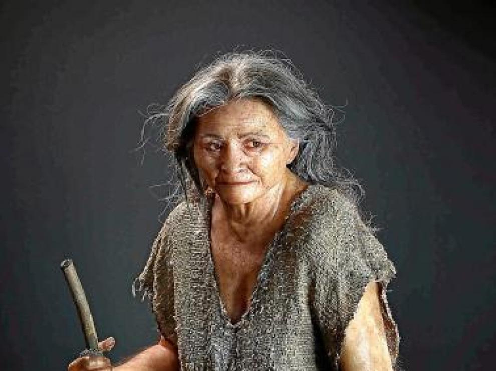 La Mujer de las Palmas que ha sido recreada.