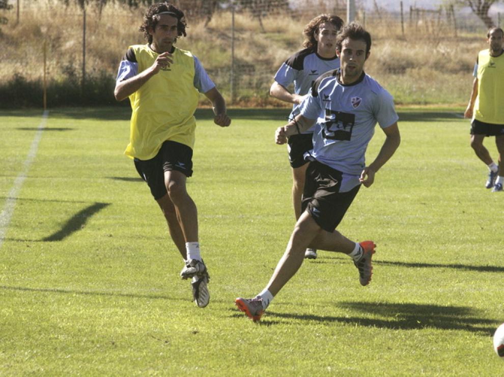 Molinero durante su primer entrenamiento.
