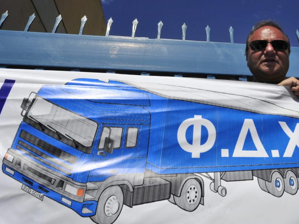 Un transportista griego