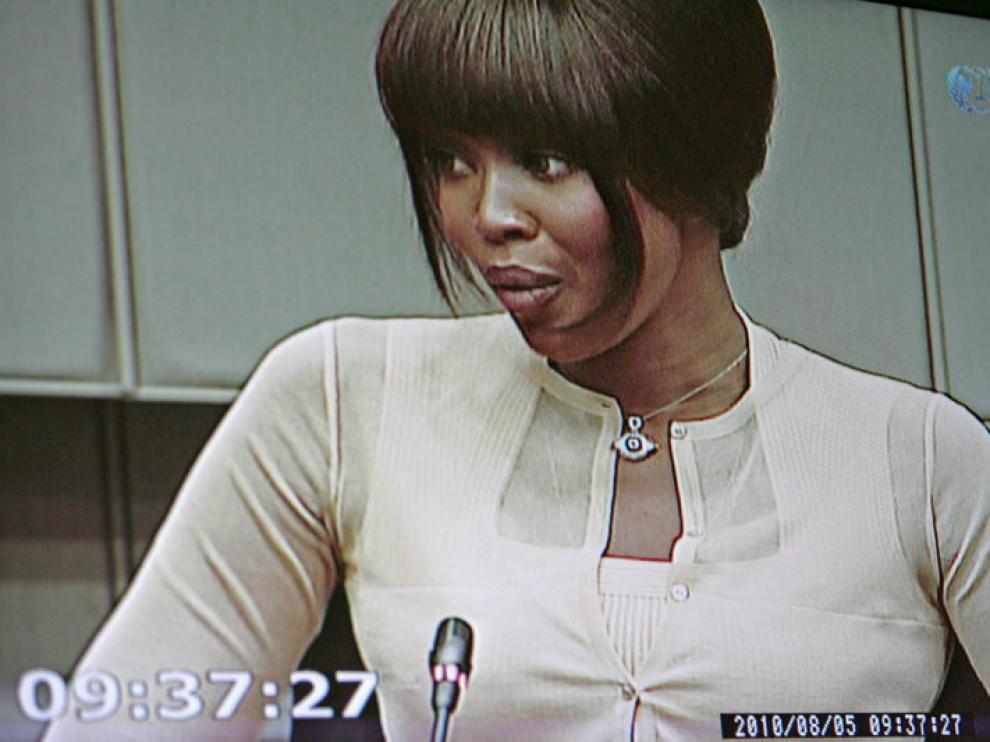Naomi Campbell durante su declaración