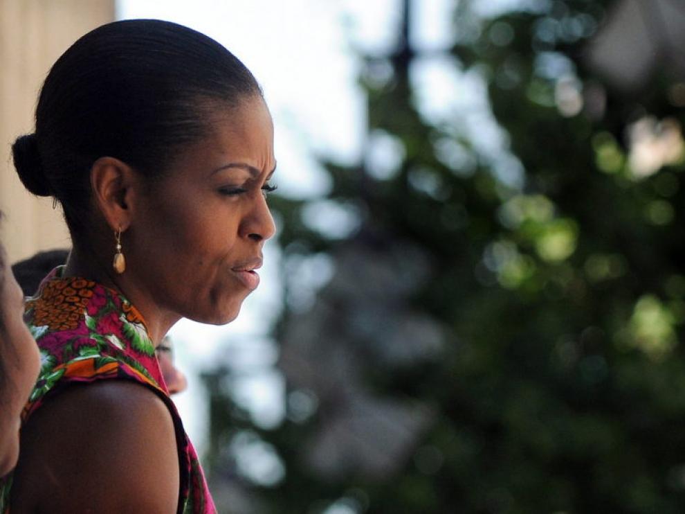 Michelle Obama y su hija, en Granada