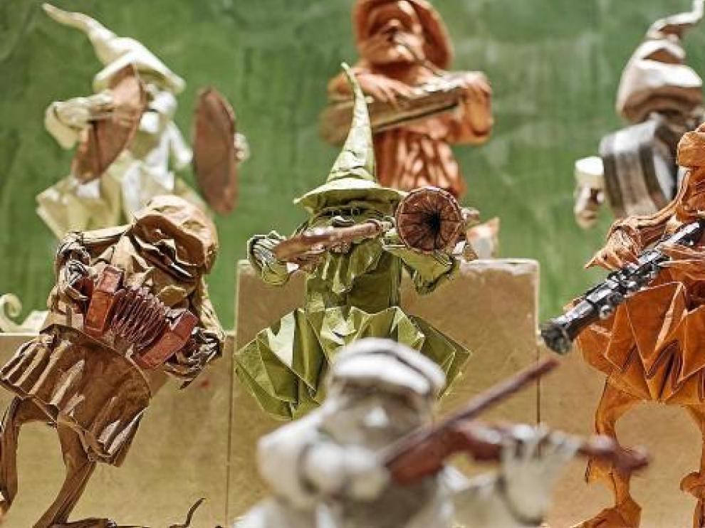 Algunos de los músicos creados por Eric Joisel, cuyas figuras pueden alcanzar 5.000 euros.