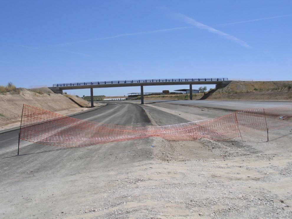 Estado actual de las obras en la A-22, entre Binéfar y Almacellas