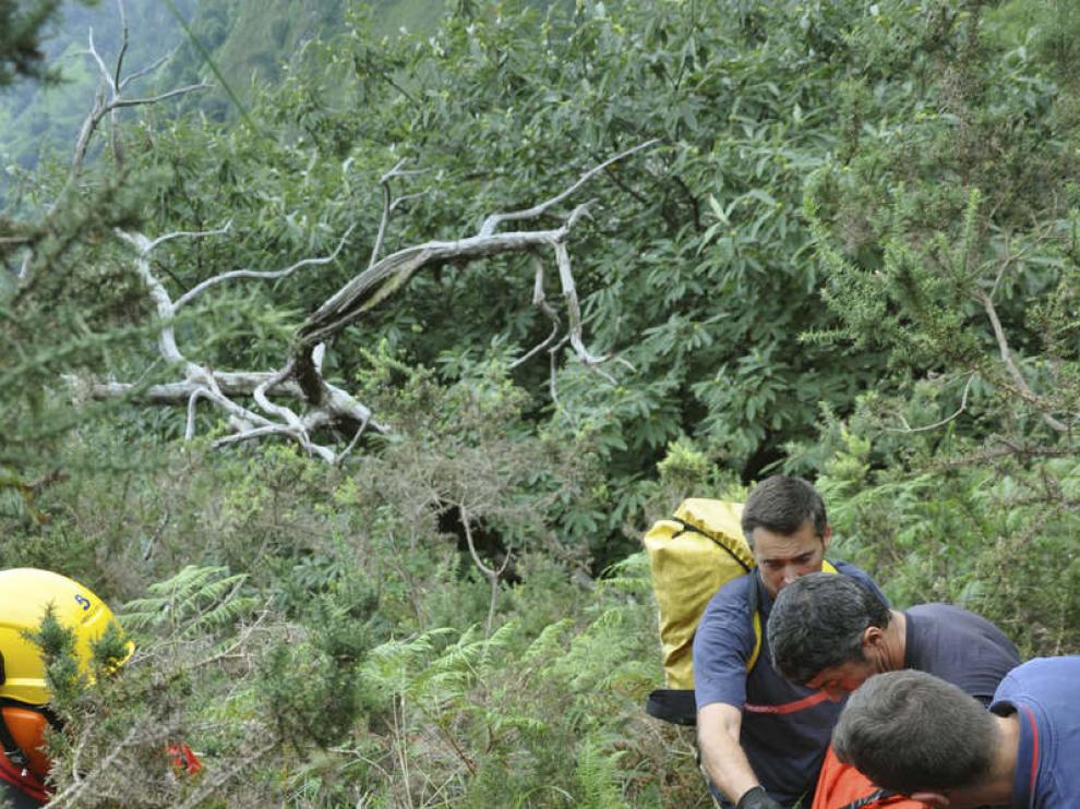 Operativo de rescate de la joven zaragozana
