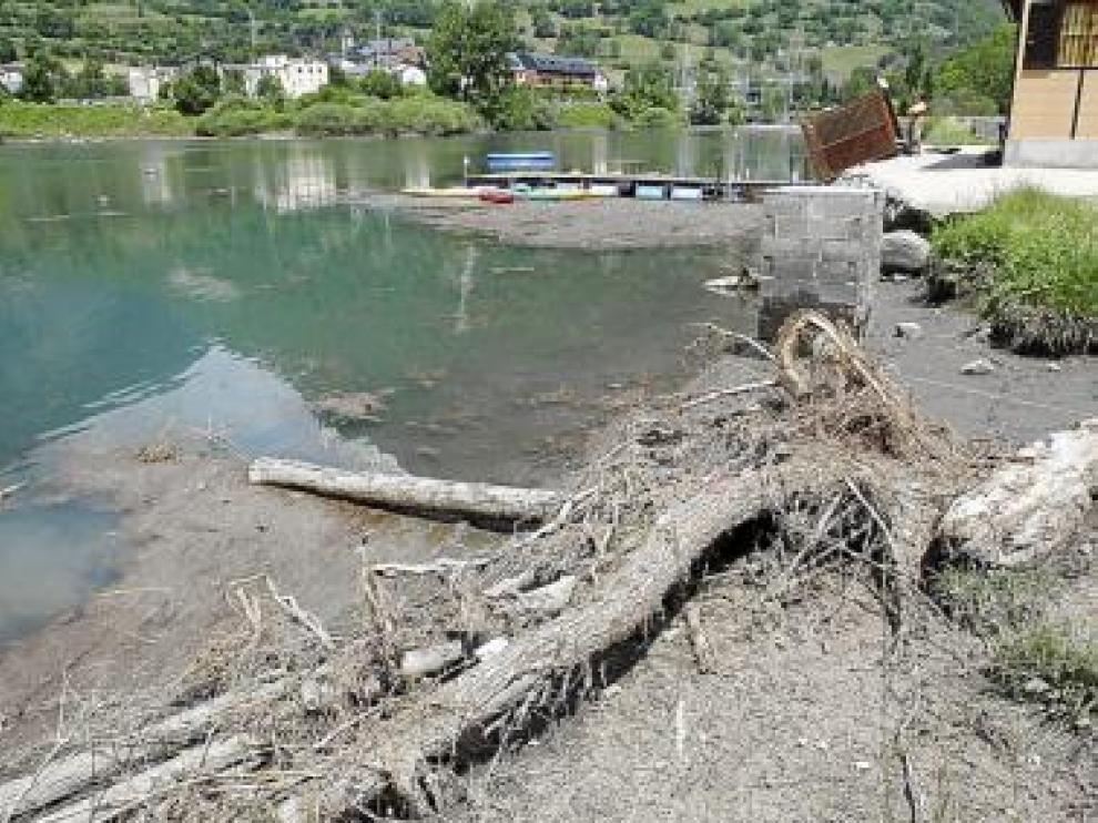 Las tormentas han arrastrado suciedad y maleza al pantano.