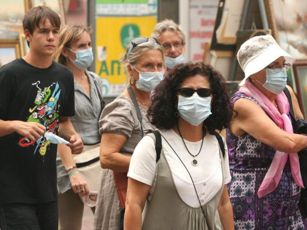 Un grupo de turistas pasea por Moscú