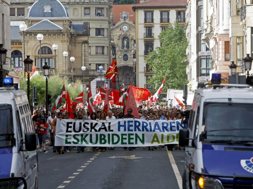 Manifestación en San Sebastián