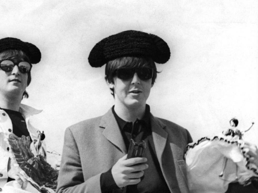 El 'beatle' durante su viaje a España