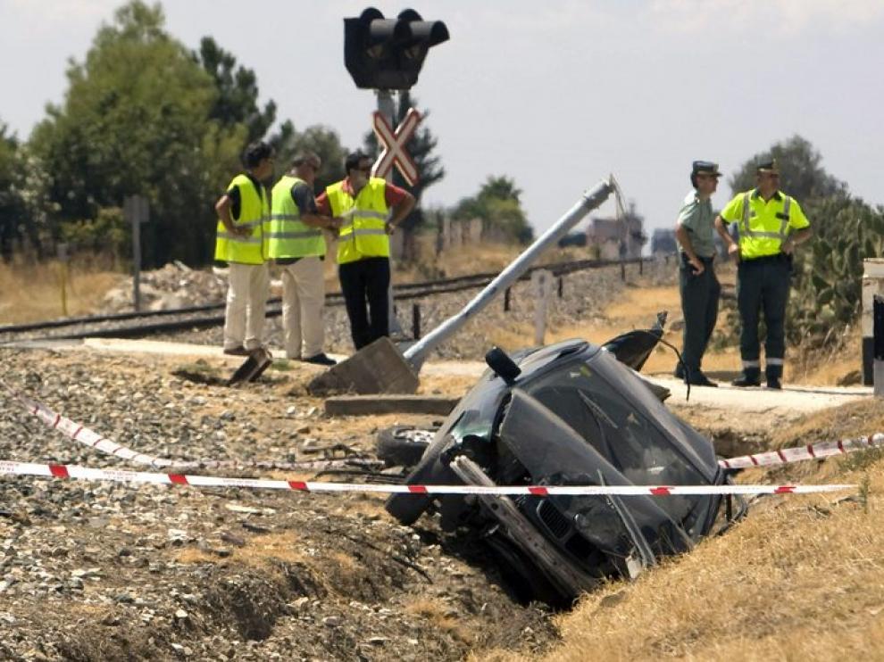 Paso a nivel donde ocurrió la tragedia