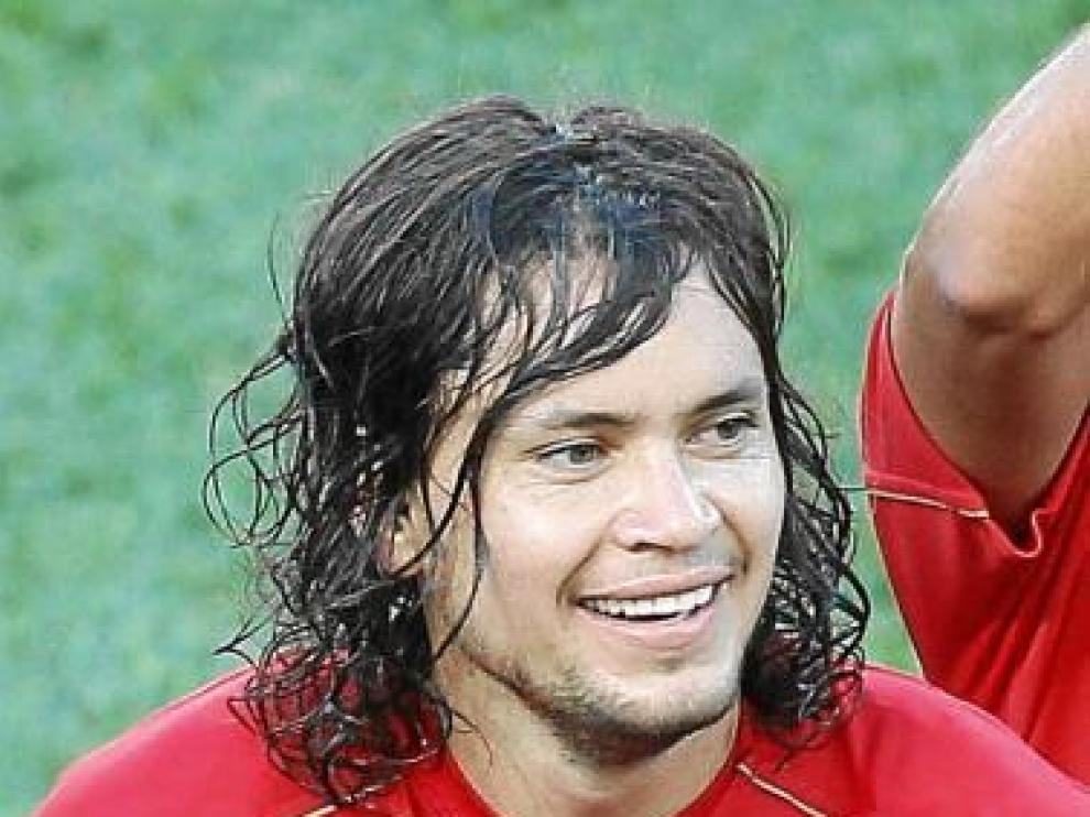 Waldo Ponce después de un partido con Chile en el Mundial.