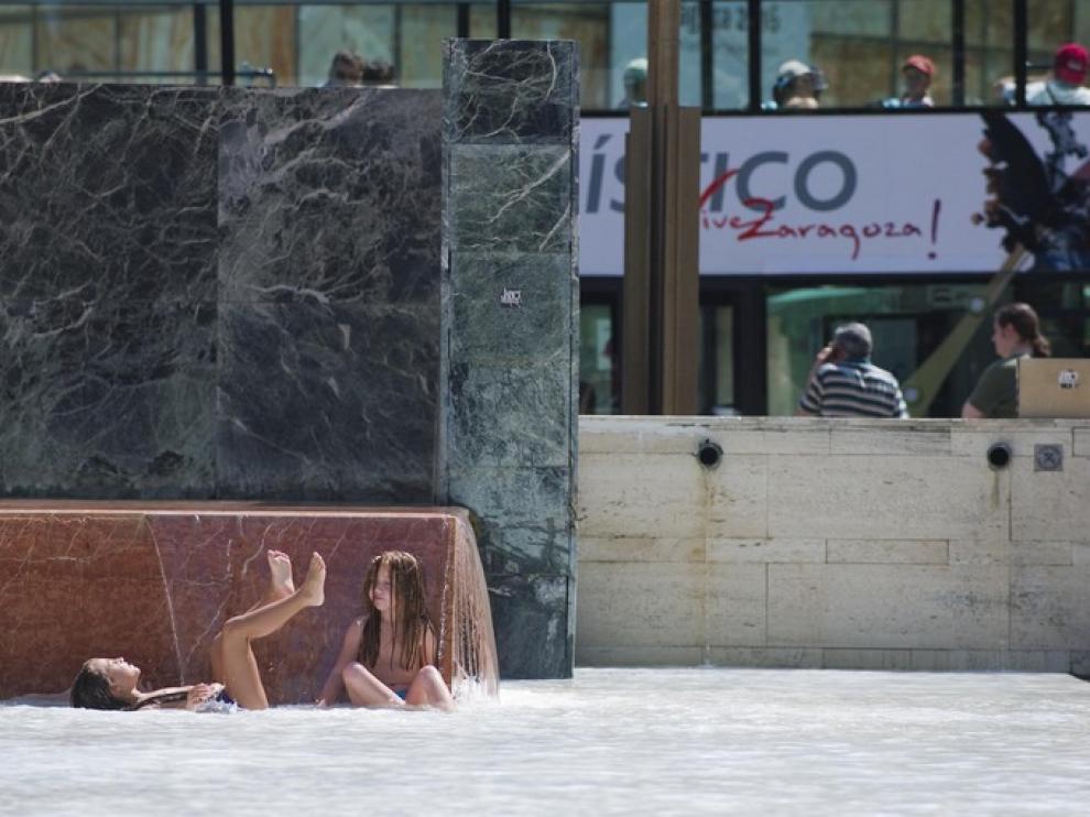 El calor veraniego se dejó notar en Zaragoza