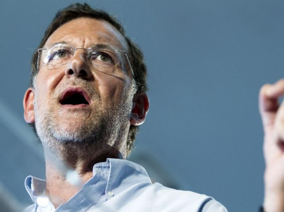Rajoy durante su mitín en Torrox.