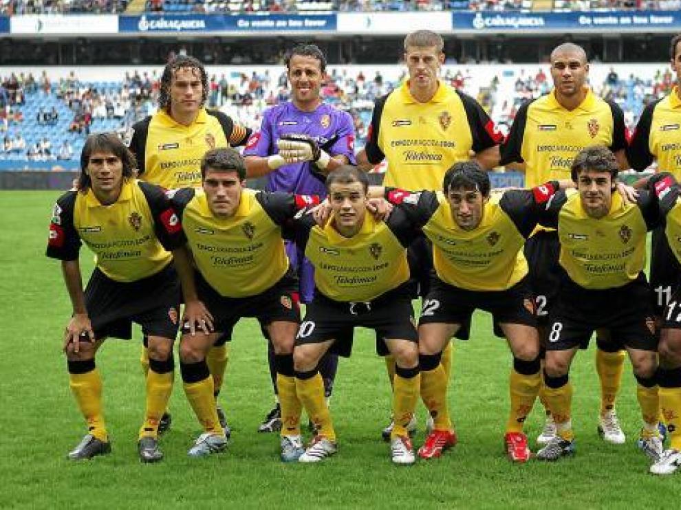 Alineación del Real Zaragoza en Riazor en 2006.