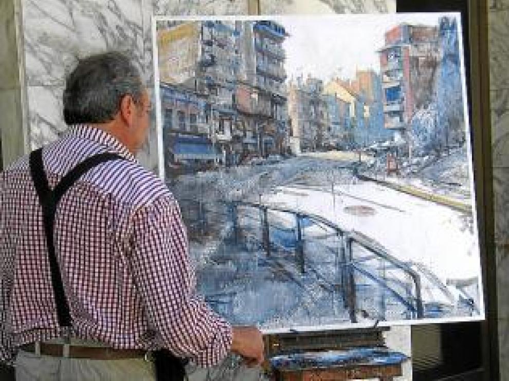 Concurso de pintura rápida en Binéfar.