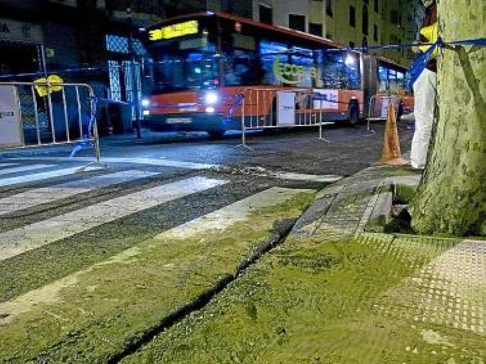 Imagen del lugar en el que se produjo el reventón.
