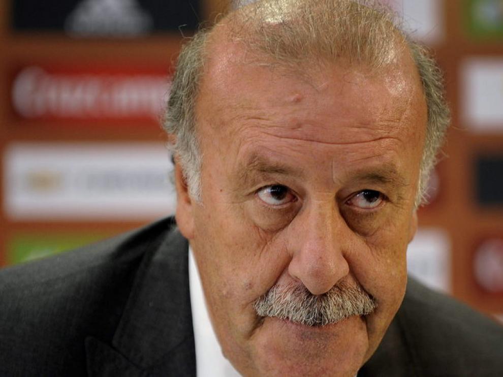 Vicente del Bosque en rueda de prensa.