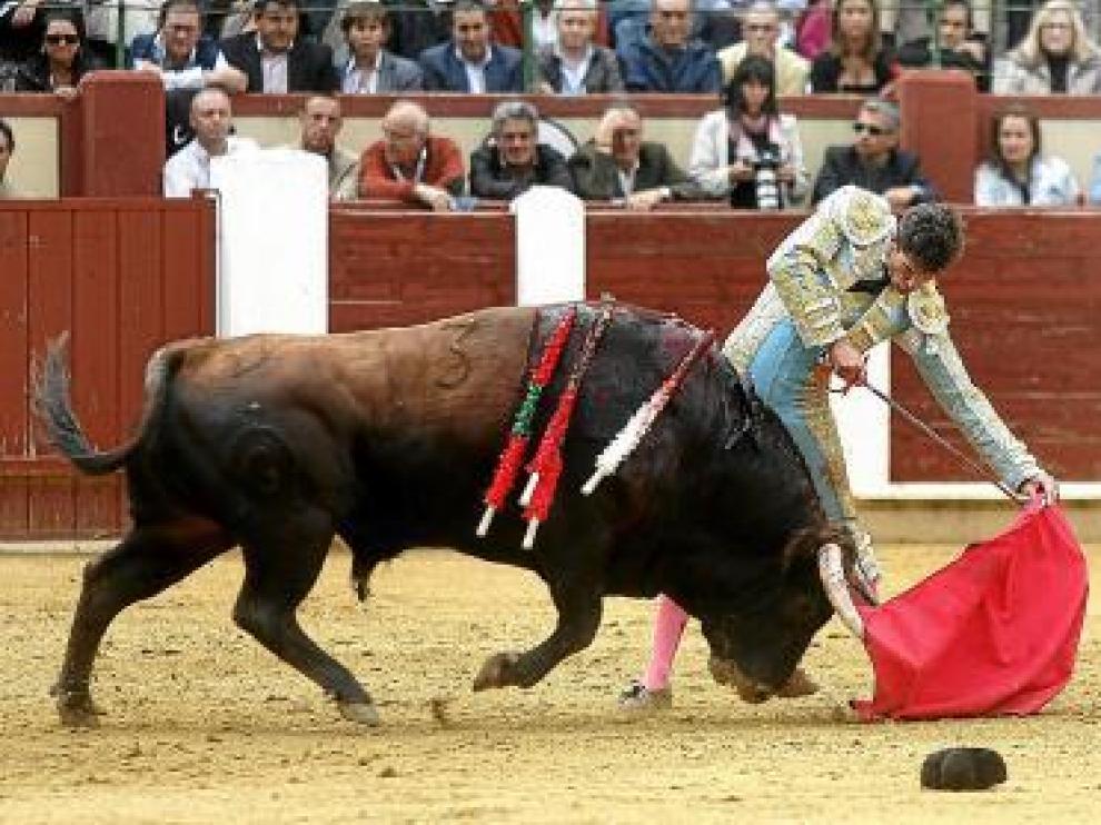 Daniel Luque, ayer, en la Feria de la Virgen de San Lorenzo (Valladolid).