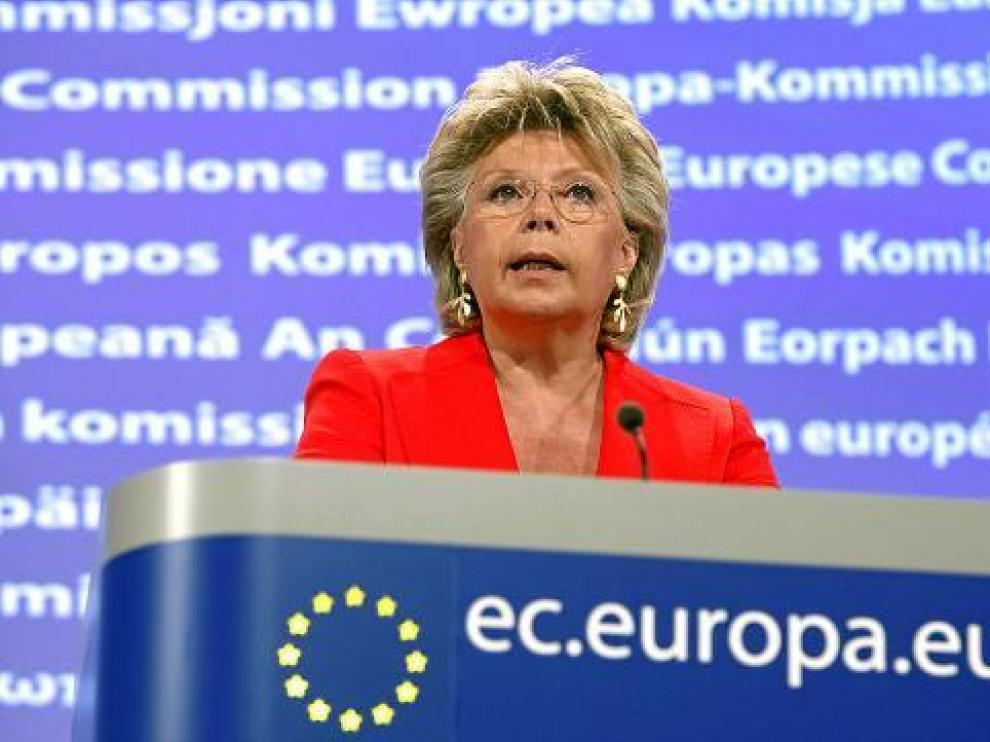 La comisaria Viviane Reding.