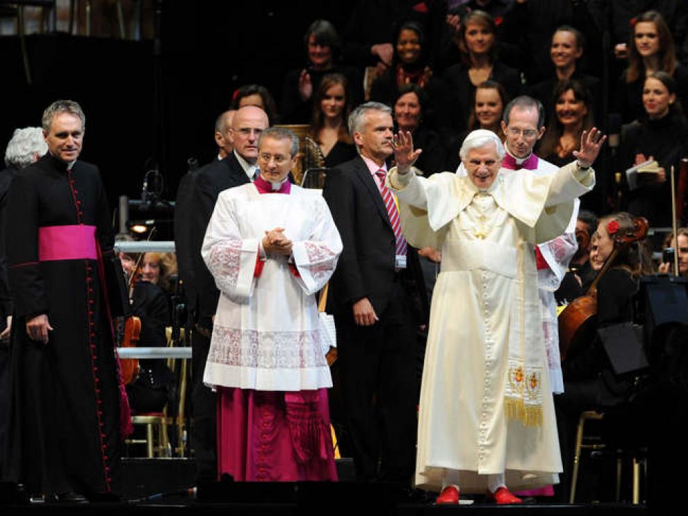 Benedicto XVI, el sábado, en un acto en Hyde Park