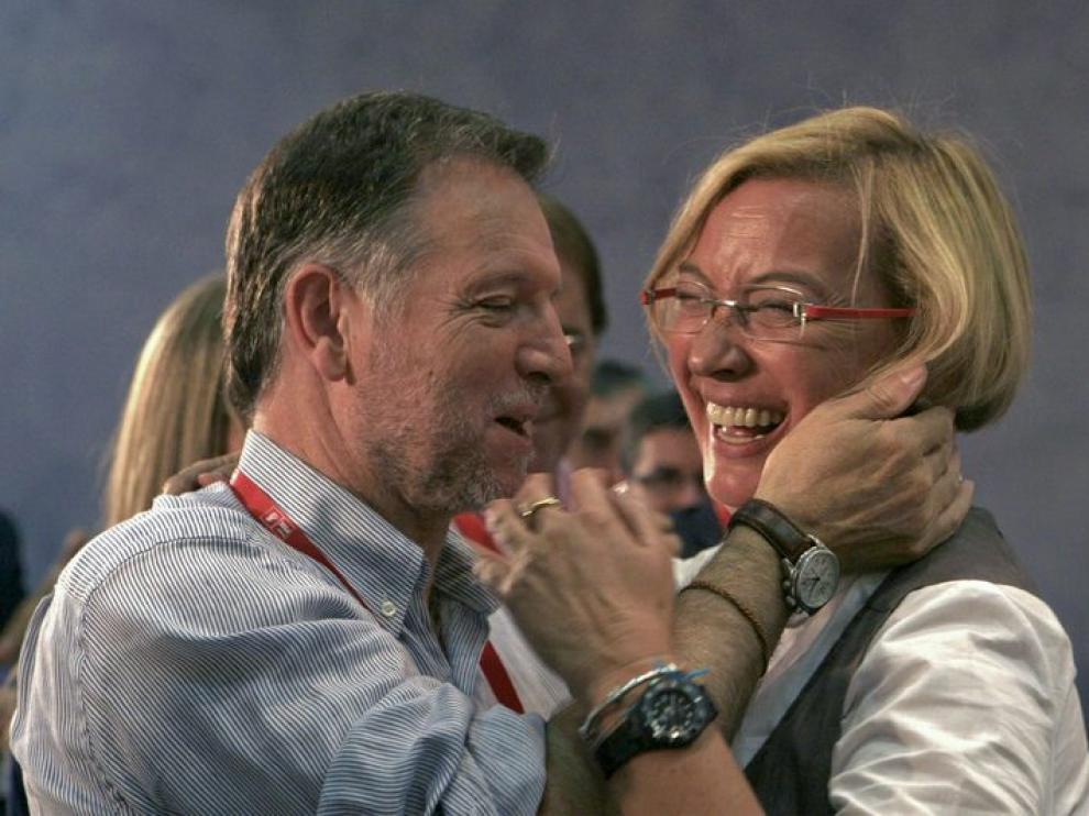 Marcelino Iglesias y Eva Almunia