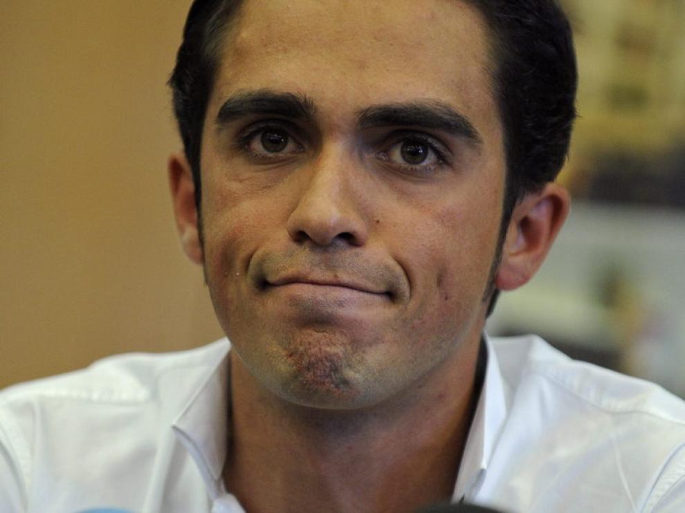 Contador, en la rueda de prensa