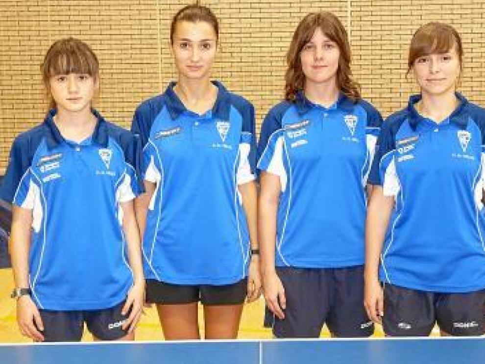 Laura Ciriano, Elena Nacheva, Ainhoa Antúnez y Sara Escota.
