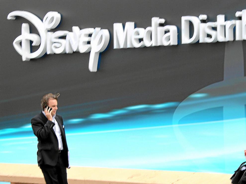 Un anuncio de la distribuidora de Disney en el Mipcom, ayer.