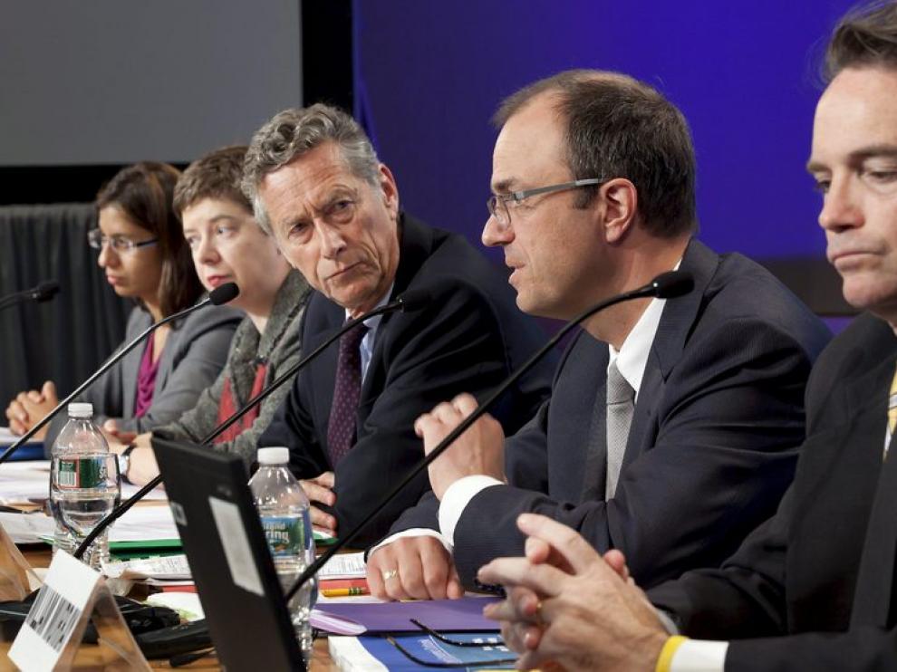 Rueda de prensa de algunos altos cargos del FMI