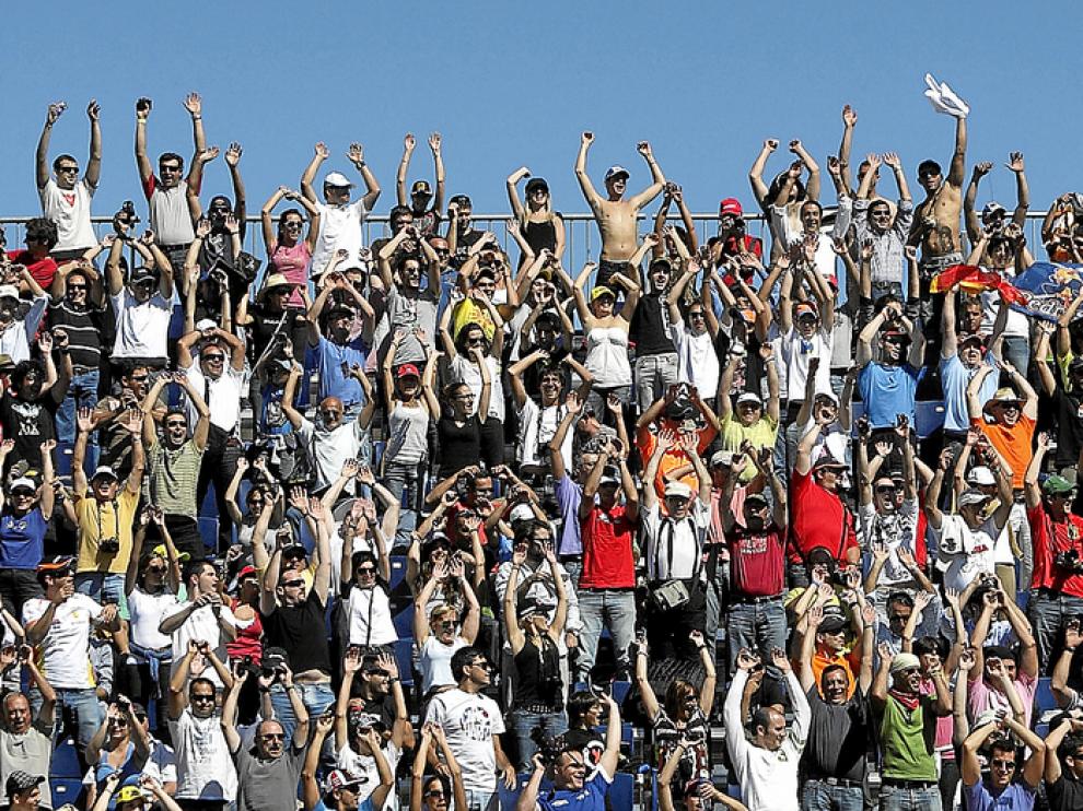 Afición en Motorland.