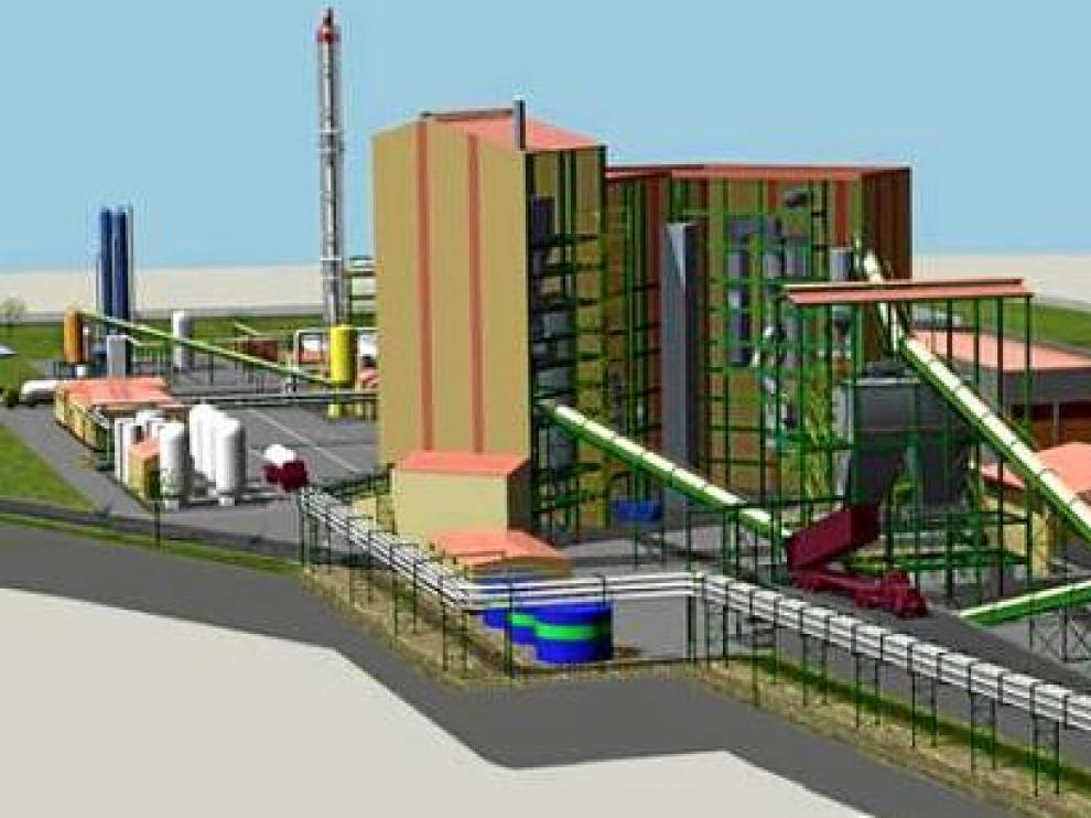 Recreación virtual de una planta de captura de CO2 que ya se está construyendo en León