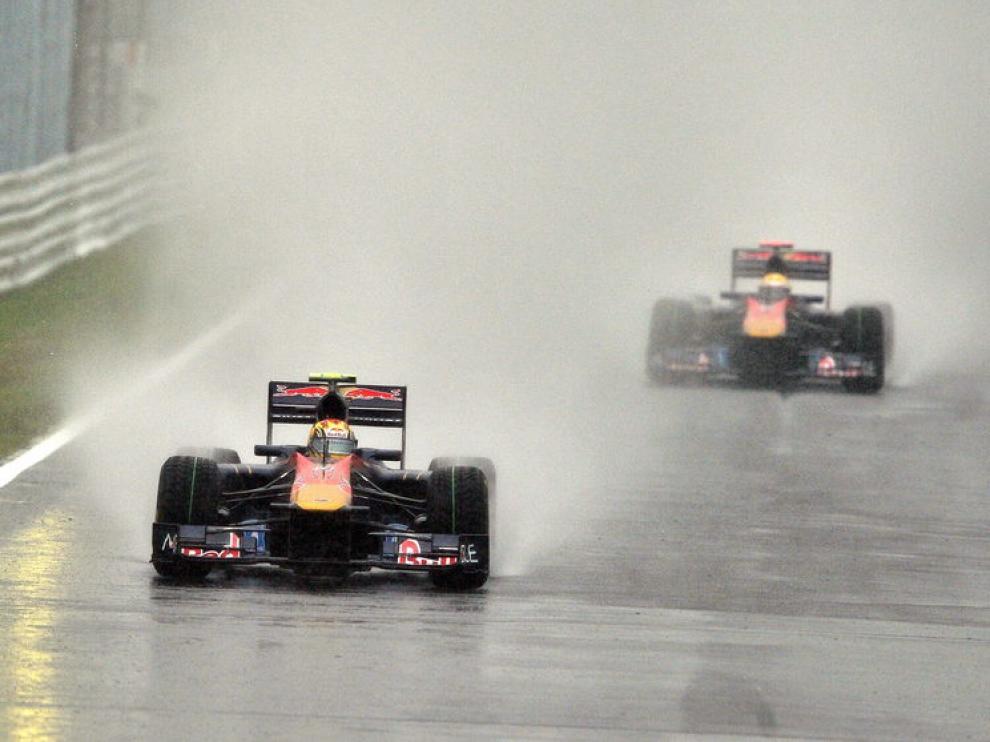 Entrenamientos en Japón, bajo la lluvia