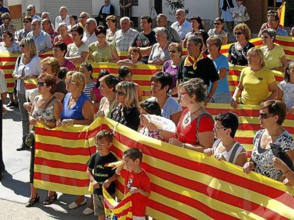 La concentración celebrada hace un mes en Sijena tenía el mismo fin que la de Zaragoza.
