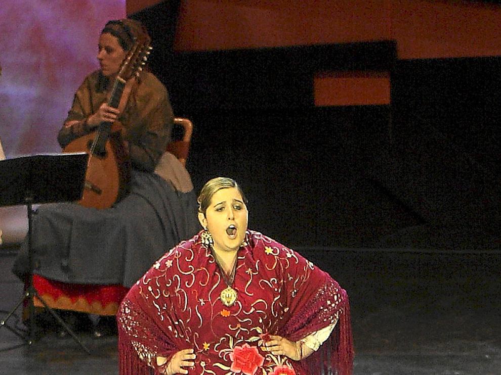 Ángela Aured, sobre el escenario