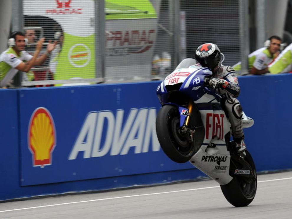 Jorge Lorenzo, en su Yamaha