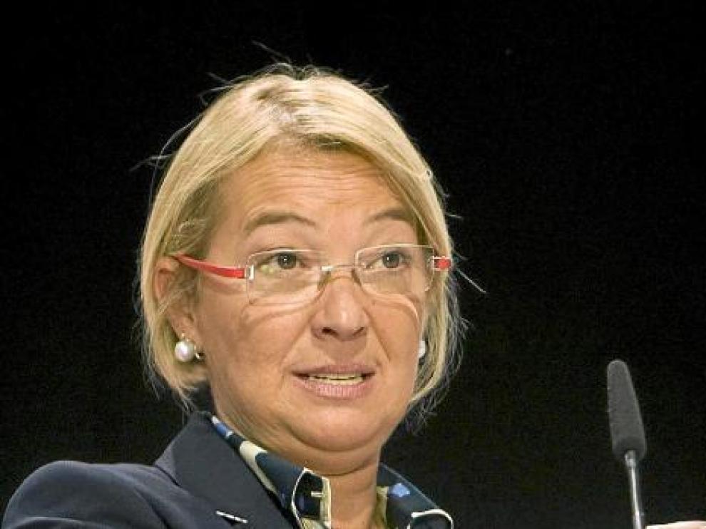 La candidata socialista a la presidencia de Aragón, Eva Almunia.